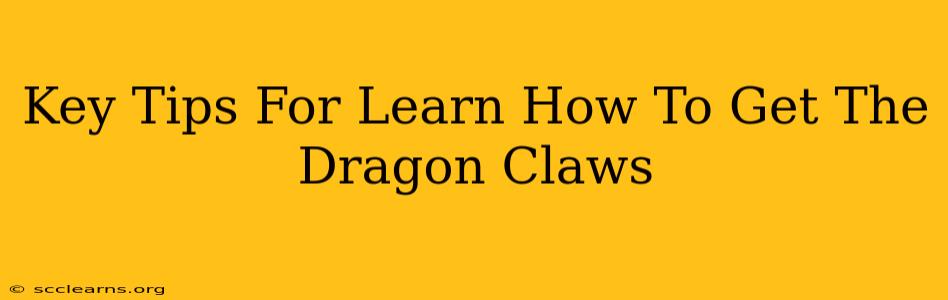 Key Tips For Learn How To Get The Dragon Claws