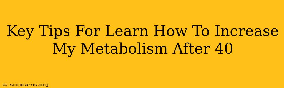 Key Tips For Learn How To Increase My Metabolism After 40