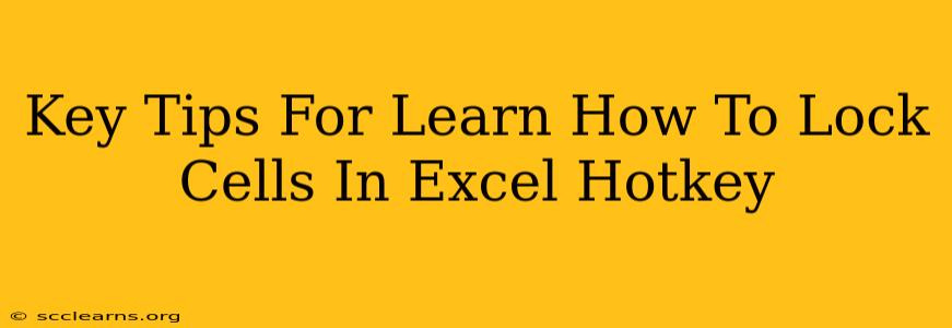 Key Tips For Learn How To Lock Cells In Excel Hotkey