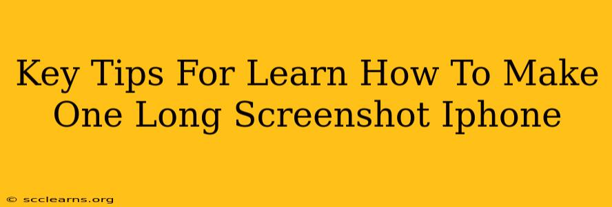 Key Tips For Learn How To Make One Long Screenshot Iphone