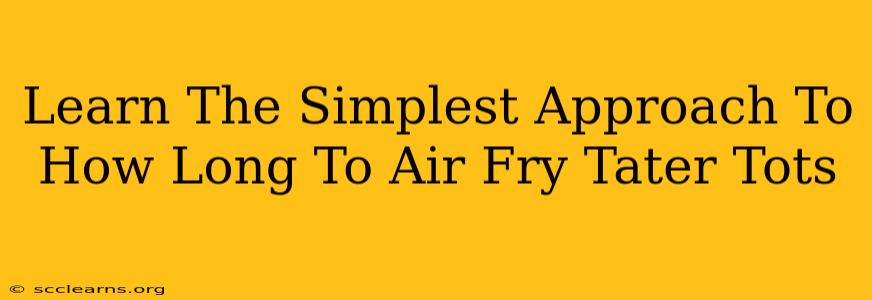 Learn The Simplest Approach To How Long To Air Fry Tater Tots