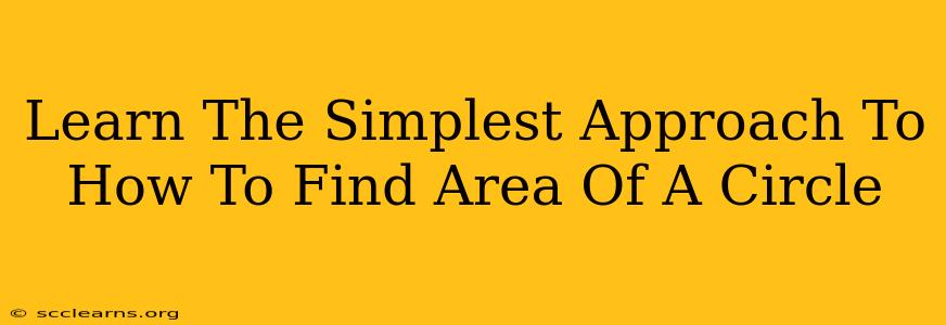 Learn The Simplest Approach To How To Find Area Of A Circle