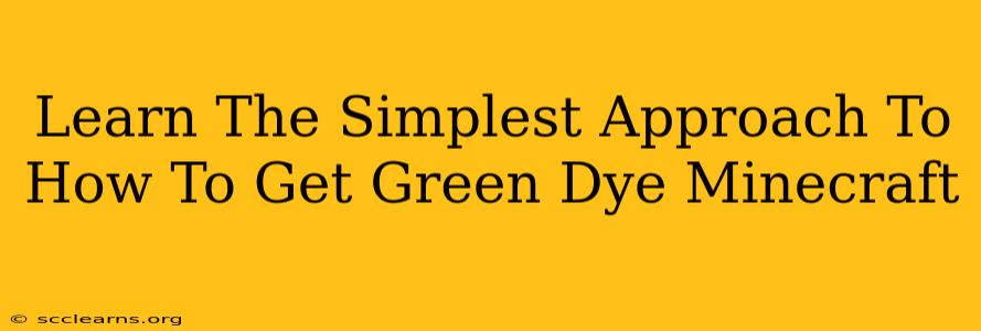 Learn The Simplest Approach To How To Get Green Dye Minecraft