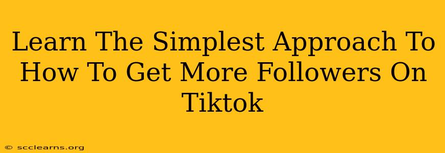 Learn The Simplest Approach To How To Get More Followers On Tiktok