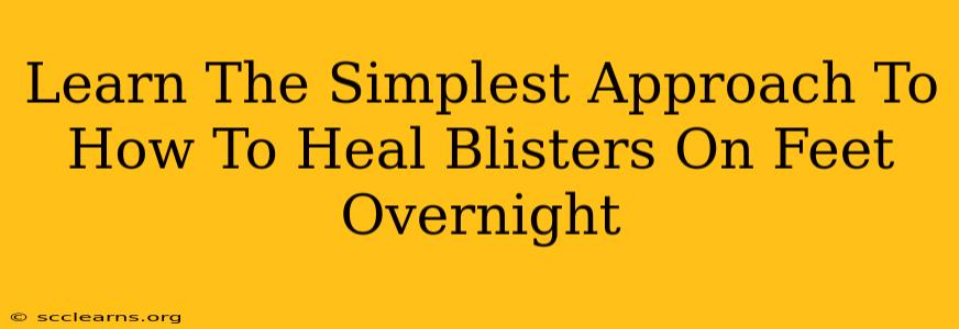 Learn The Simplest Approach To How To Heal Blisters On Feet Overnight