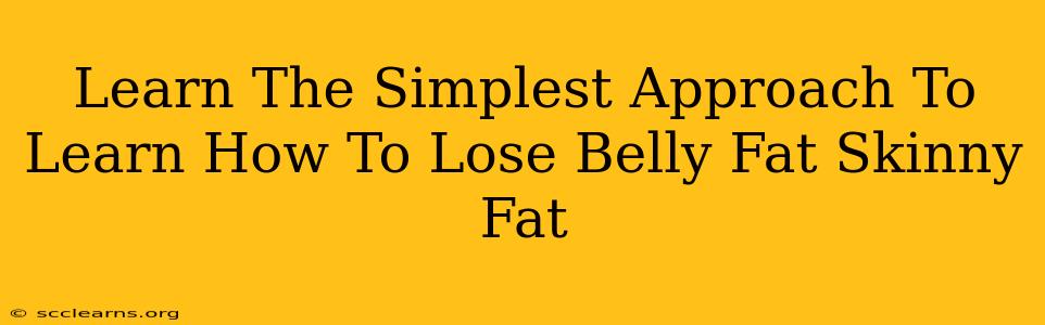 Learn The Simplest Approach To Learn How To Lose Belly Fat Skinny Fat