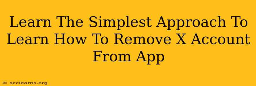 Learn The Simplest Approach To Learn How To Remove X Account From App