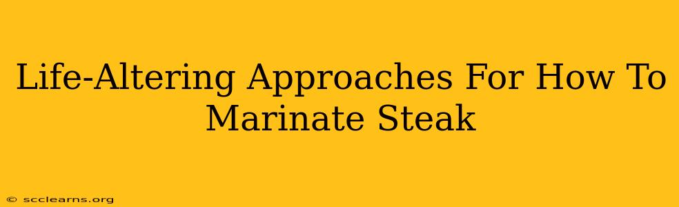 Life-Altering Approaches For How To Marinate Steak