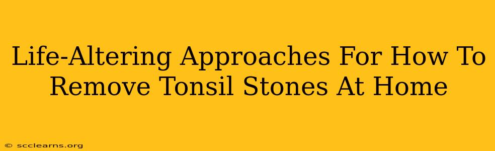 Life-Altering Approaches For How To Remove Tonsil Stones At Home