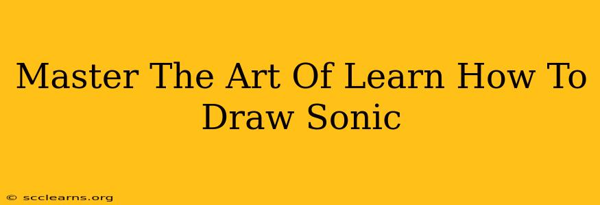 Master The Art Of Learn How To Draw Sonic