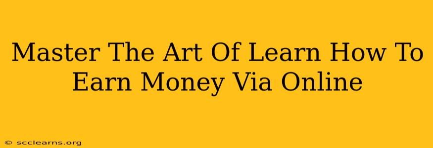 Master The Art Of Learn How To Earn Money Via Online