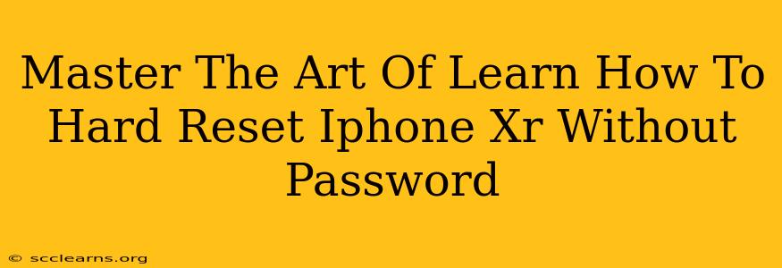 Master The Art Of Learn How To Hard Reset Iphone Xr Without Password