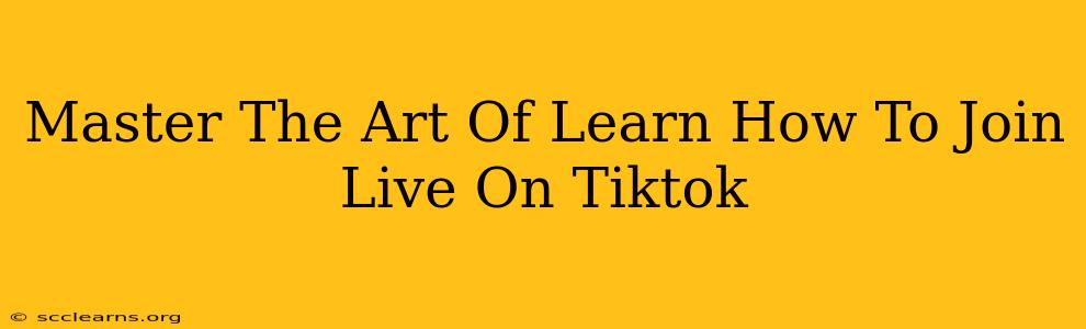 Master The Art Of Learn How To Join Live On Tiktok