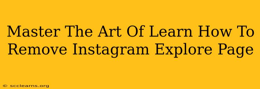 Master The Art Of Learn How To Remove Instagram Explore Page