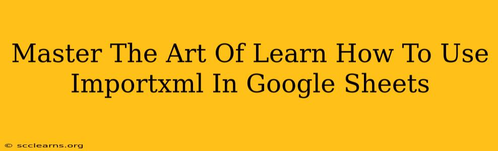 Master The Art Of Learn How To Use Importxml In Google Sheets