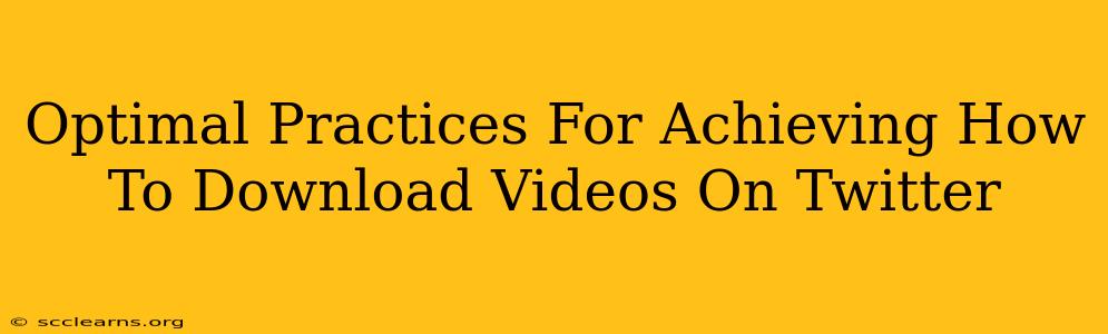 Optimal Practices For Achieving How To Download Videos On Twitter