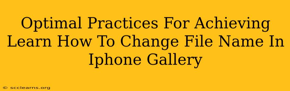 Optimal Practices For Achieving Learn How To Change File Name In Iphone Gallery