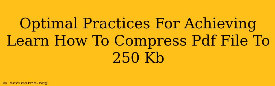 Optimal Practices For Achieving Learn How To Compress Pdf File To 250 Kb