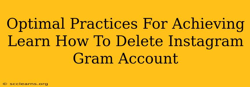 Optimal Practices For Achieving Learn How To Delete Instagram Gram Account