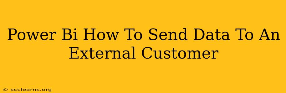 Power Bi How To Send Data To An External Customer