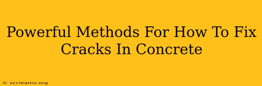 Powerful Methods For How To Fix Cracks In Concrete