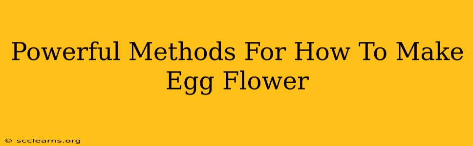 Powerful Methods For How To Make Egg Flower