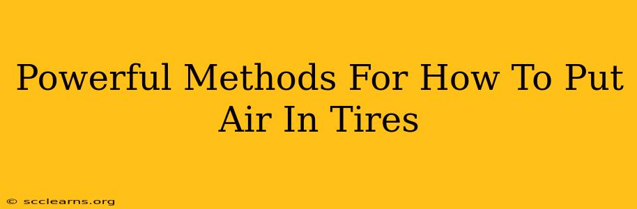 Powerful Methods For How To Put Air In Tires