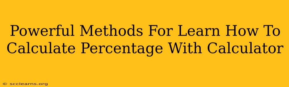 Powerful Methods For Learn How To Calculate Percentage With Calculator