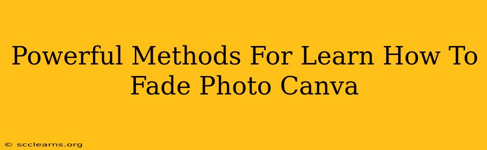 Powerful Methods For Learn How To Fade Photo Canva