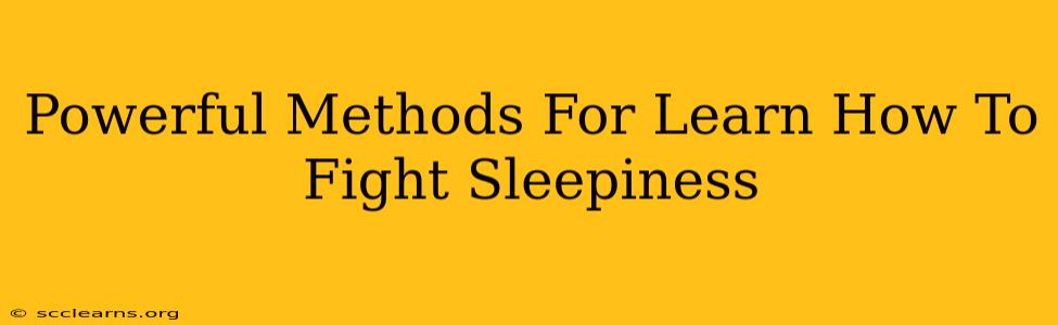 Powerful Methods For Learn How To Fight Sleepiness