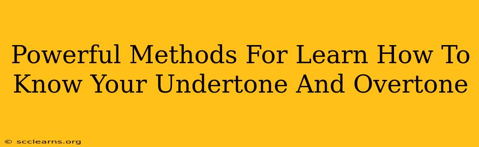 Powerful Methods For Learn How To Know Your Undertone And Overtone