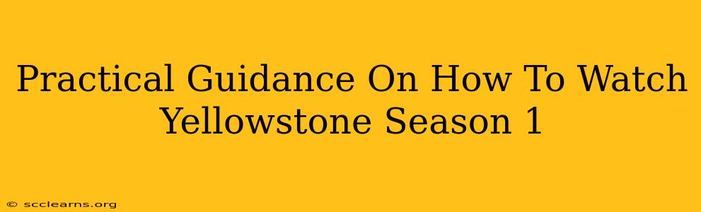 Practical Guidance On How To Watch Yellowstone Season 1