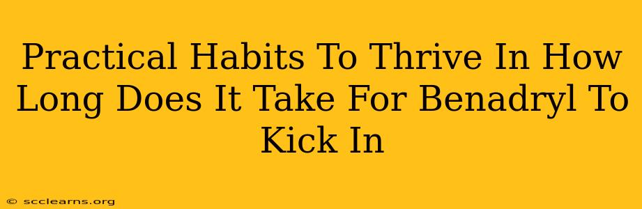 Practical Habits To Thrive In How Long Does It Take For Benadryl To Kick In