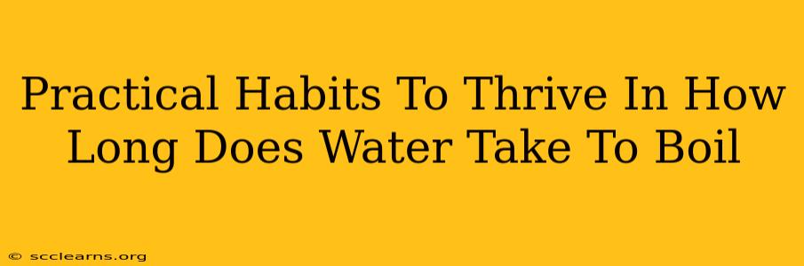 Practical Habits To Thrive In How Long Does Water Take To Boil