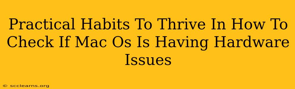 Practical Habits To Thrive In How To Check If Mac Os Is Having Hardware Issues