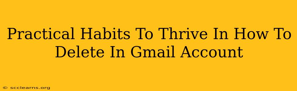 Practical Habits To Thrive In How To Delete In Gmail Account