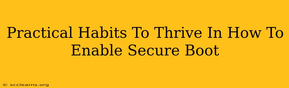 Practical Habits To Thrive In How To Enable Secure Boot