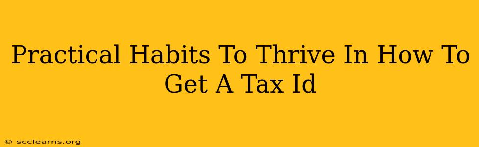 Practical Habits To Thrive In How To Get A Tax Id