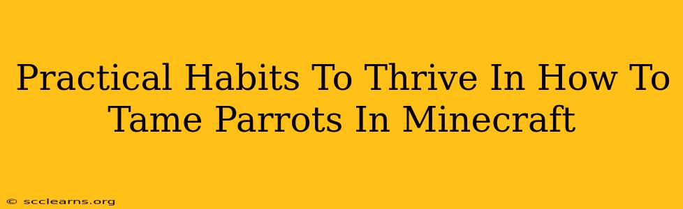 Practical Habits To Thrive In How To Tame Parrots In Minecraft