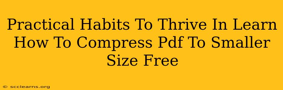 Practical Habits To Thrive In Learn How To Compress Pdf To Smaller Size Free