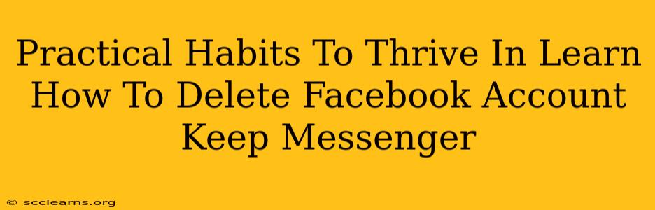 Practical Habits To Thrive In Learn How To Delete Facebook Account Keep Messenger