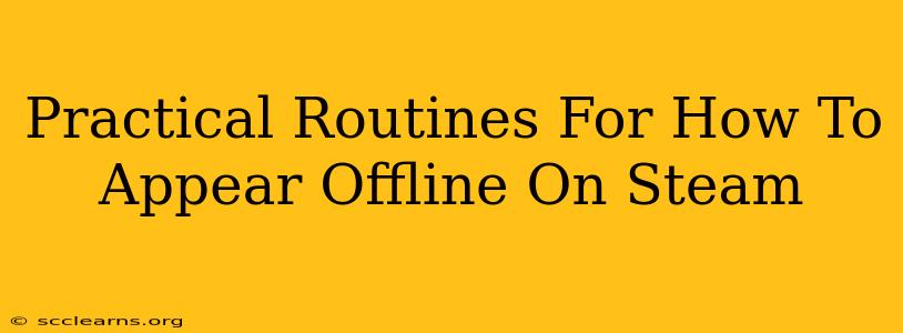 Practical Routines For How To Appear Offline On Steam