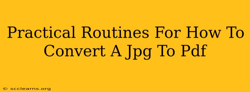 Practical Routines For How To Convert A Jpg To Pdf