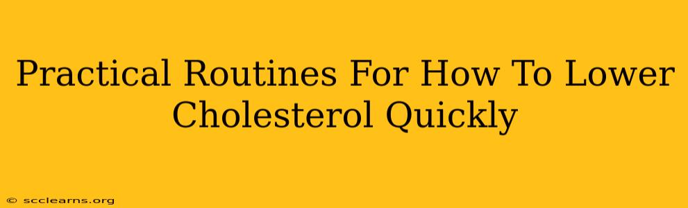 Practical Routines For How To Lower Cholesterol Quickly