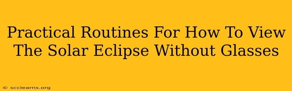 Practical Routines For How To View The Solar Eclipse Without Glasses