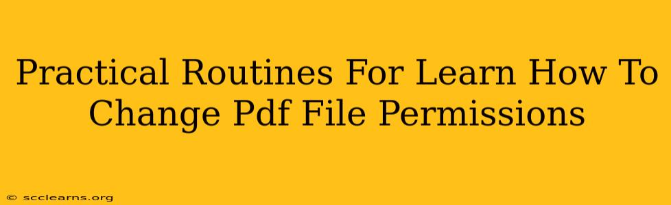 Practical Routines For Learn How To Change Pdf File Permissions