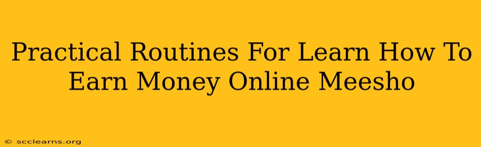 Practical Routines For Learn How To Earn Money Online Meesho