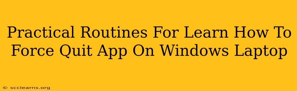 Practical Routines For Learn How To Force Quit App On Windows Laptop