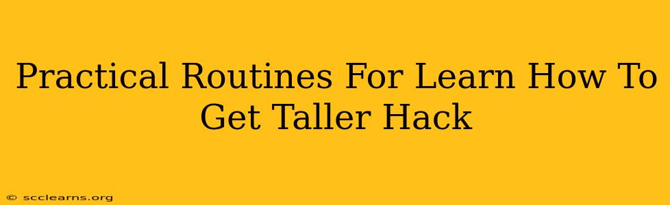 Practical Routines For Learn How To Get Taller Hack