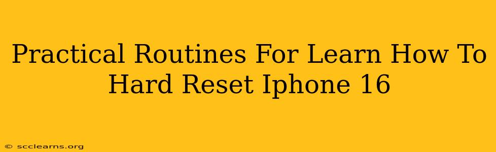 Practical Routines For Learn How To Hard Reset Iphone 16